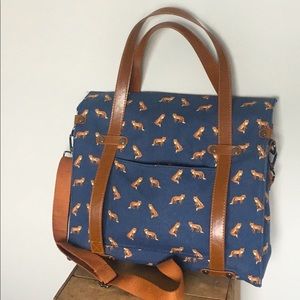 Fox print laptop bag